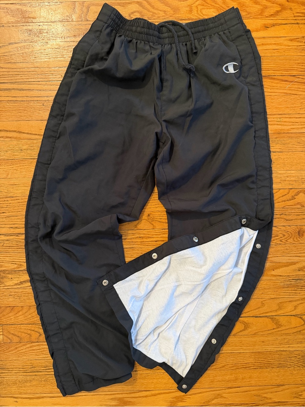 Champion Men’s Black Tear Away / Snap Open Jogger Pants